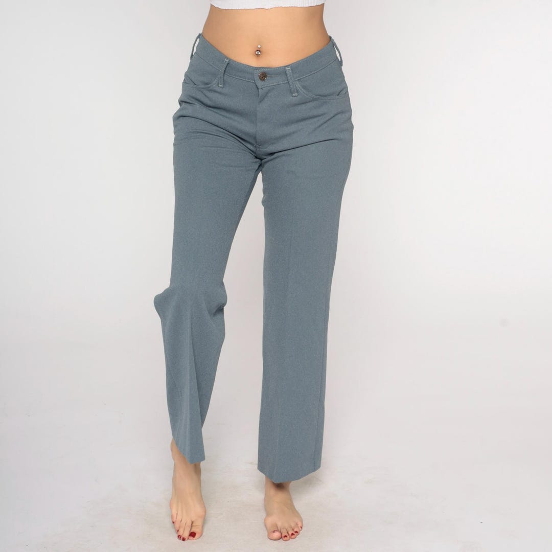 パンツ 70s~80s FARAH rayon blend flare slacks 70s Flare Pants Gray Farah Vintage High Waisted Wide Leg Polyester