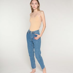 90s Levis Jeans Tapered Mom Jeans High Waisted Rise Levi Jeans Denim Pants Button Fly USA Made Retro Slim Vintage 1990s Extra Small xs 25 image 3