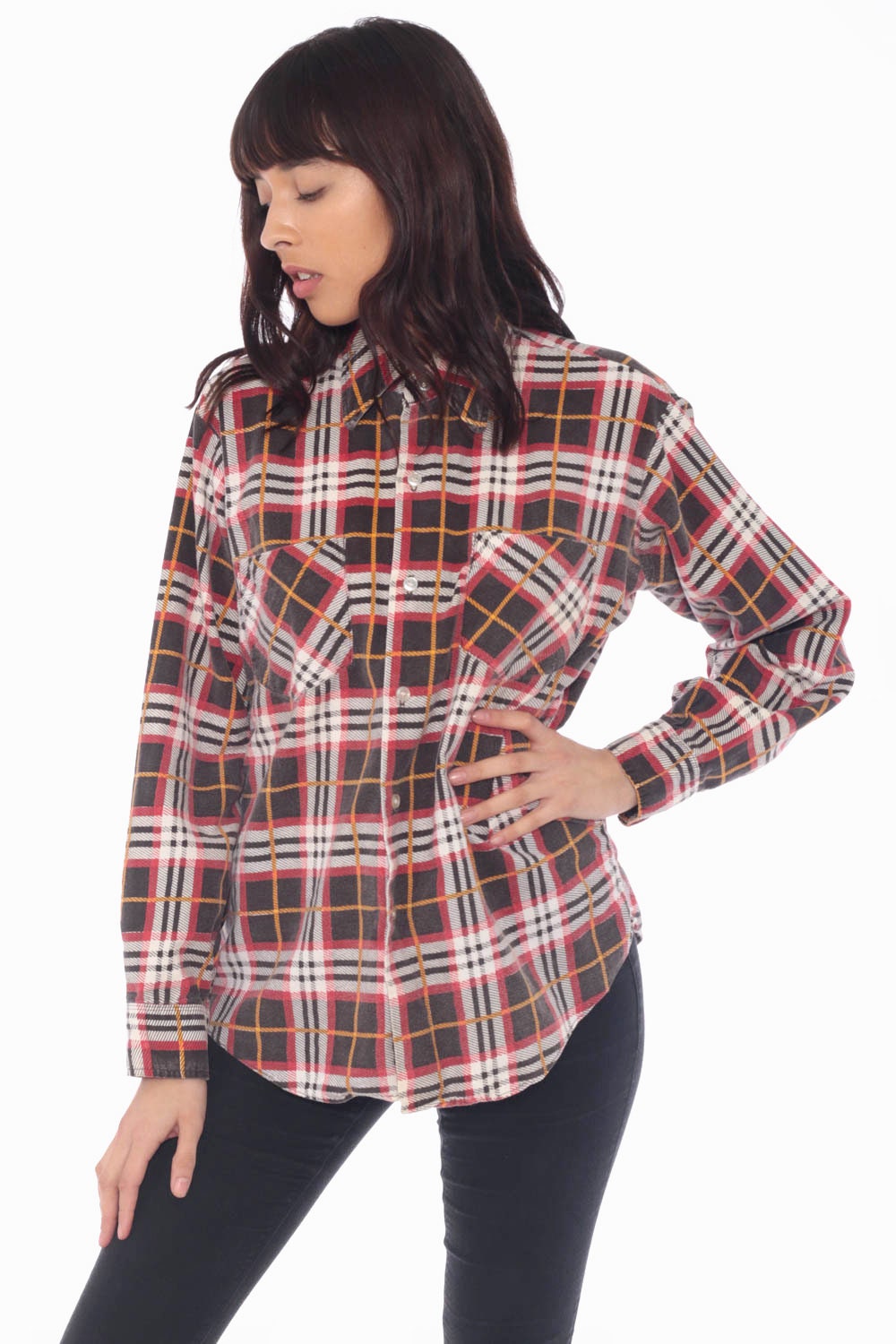 grunge oversized flannel