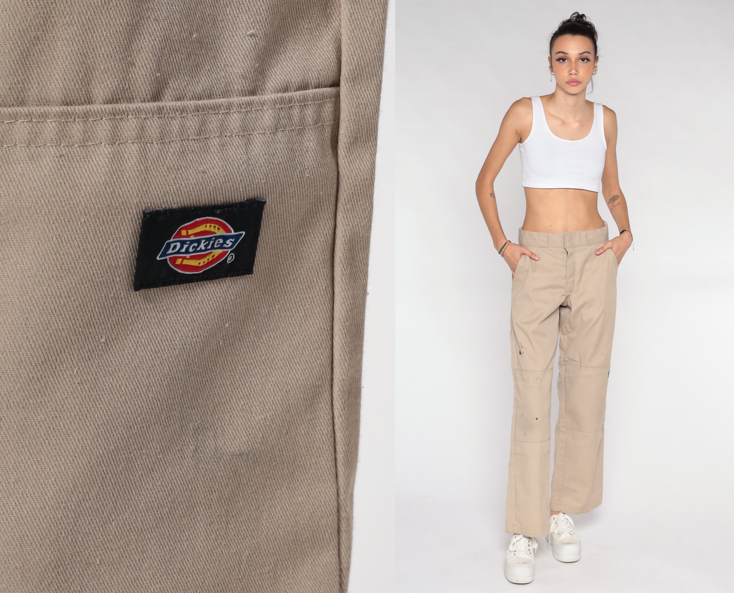 Khaki Dickies Pants Straight Leg Workwear Work - Etsy