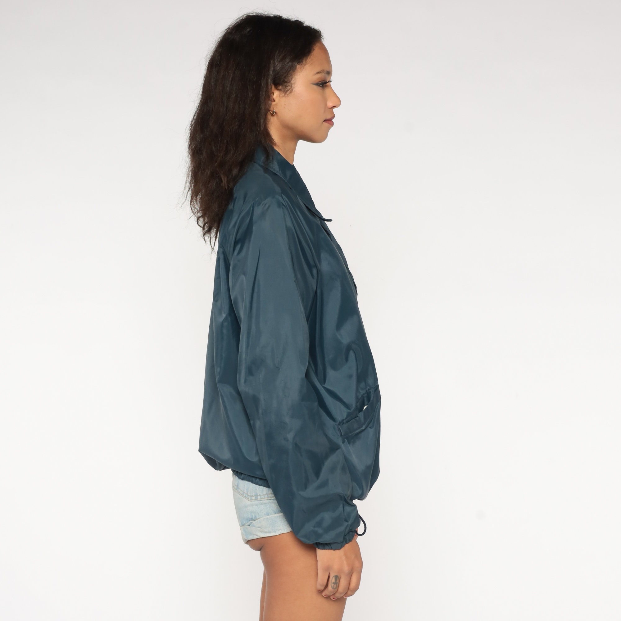 Zodiac Windbreaker Jacket 80s Navy Blue Texas Jacket Plain Zodiac Windbreaker Jacket 80s Navy Blue Texas Jacket Plain