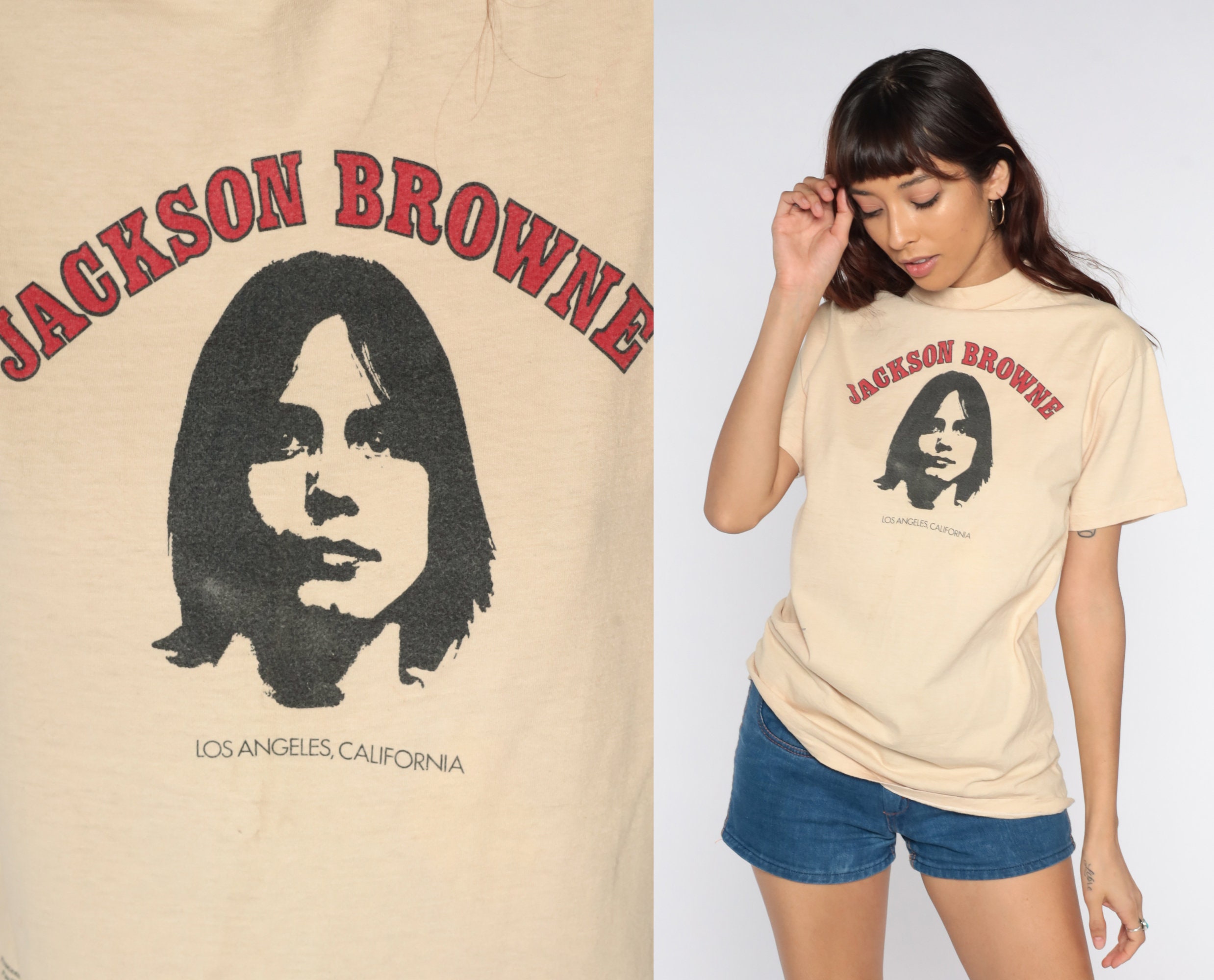 Vintage Jackson Browne Shirt 80s Band Tshirt 1980 Tour