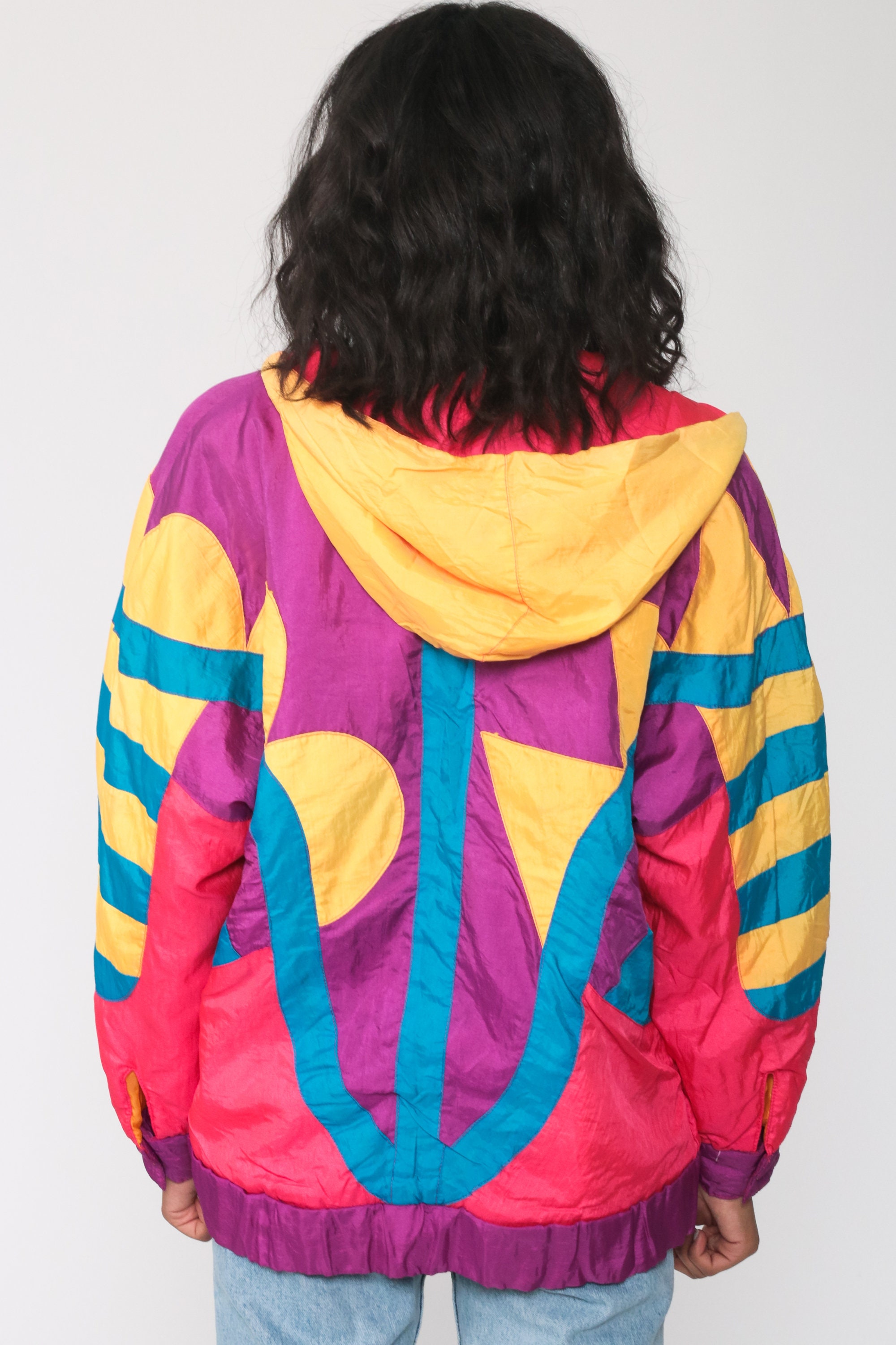 neon orange ski jacket