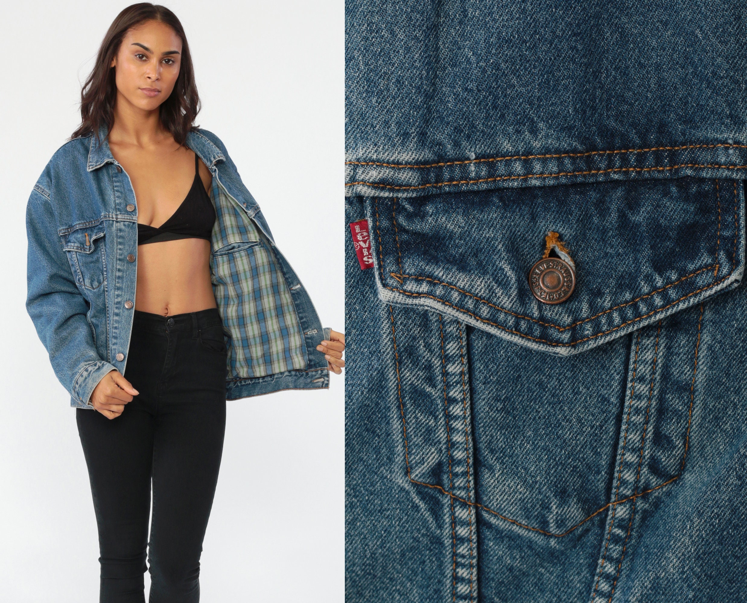 levi jean jacket lined