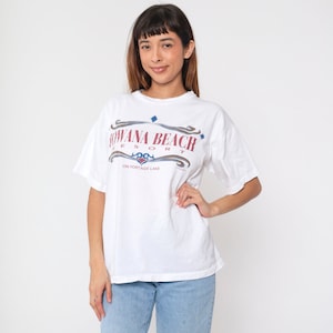 90s Iowana Beach Resort Shirt Portage Lake Minnesota Shirt Vintage TShirt 1990s Leech Lake Family Vacation Retro White Cotton Large L