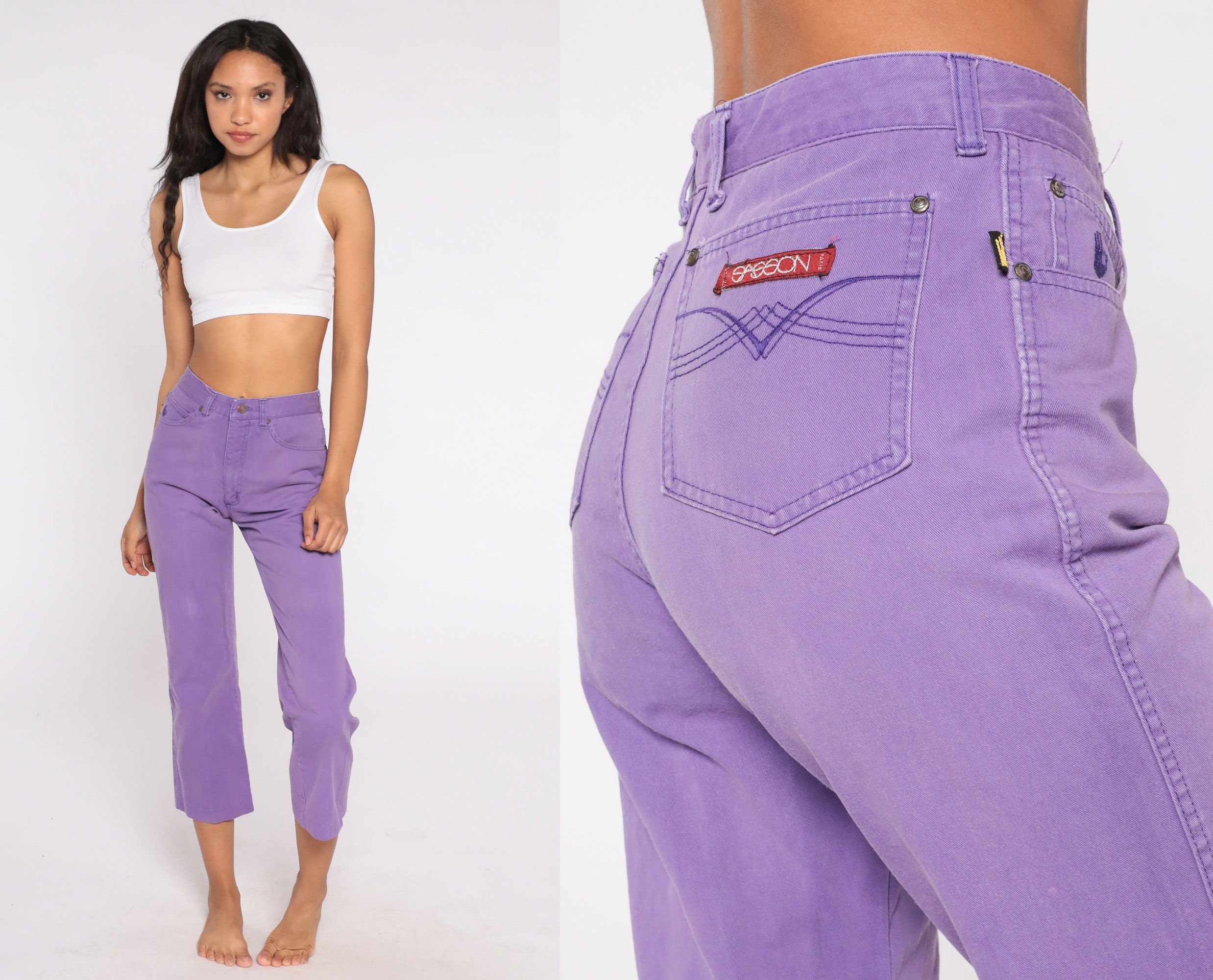 Sasson Jeans Purple Pants 90s Colored 