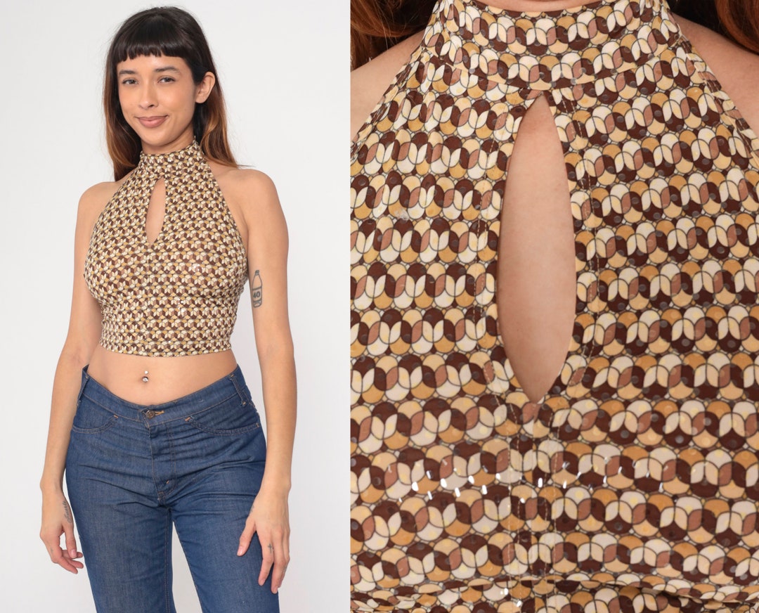 Y2K Slashed Cutout Halter Top (One Size) main image 1