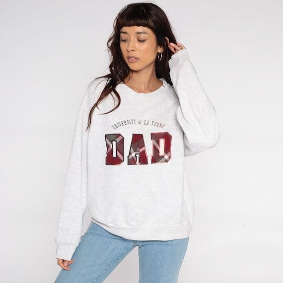 University of Michigan Sweatshirt 90s DAD Shirt College Shirt Distressed Jumper 1990s Vintage Shirt Graphic Print Large xl l