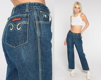 Straight Leg Jeans 90s Sergio Valente Mom Jeans High Waisted Relaxed Retro Denim Pants Boyfriend Dark Blue Streetwear Vintage 1990s Small 29