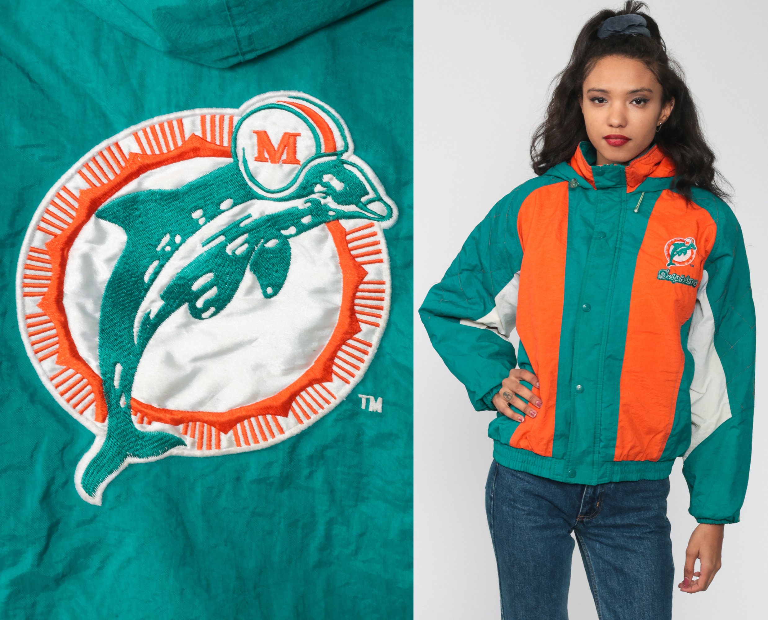 Miami Dolphins Jacket Hooded Jacket Starter NFL Jacket ...