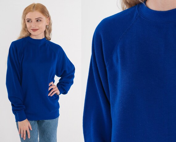 Plain blue shop sweatshirt