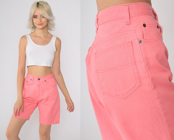 90s Pink Jean Shorts Bright Faded Glory Shorts Denim Shorts High Waisted Bottoms 1990s Vintage Retro Summer Jean Shorts Small 4 Etsy Denmark