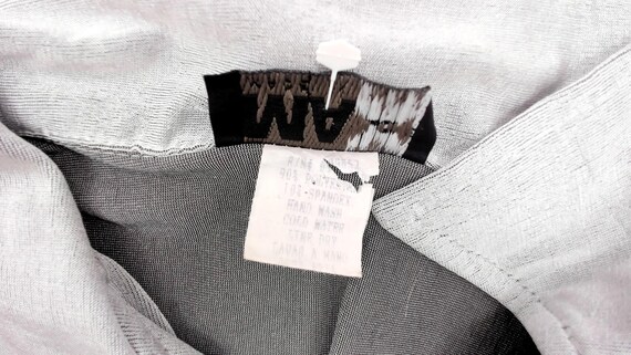 90s Silver Shirt Button Front Collared Tunic Slee… - image 12