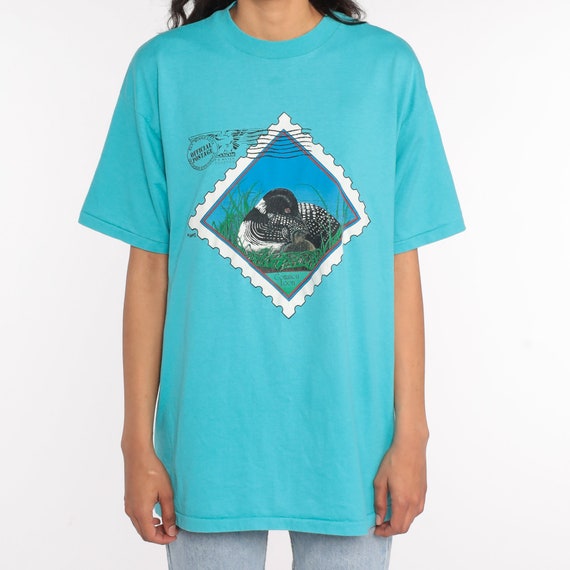 Common Loon Tshirt Bird Shirt 80s Animal TShirt V… - image 5