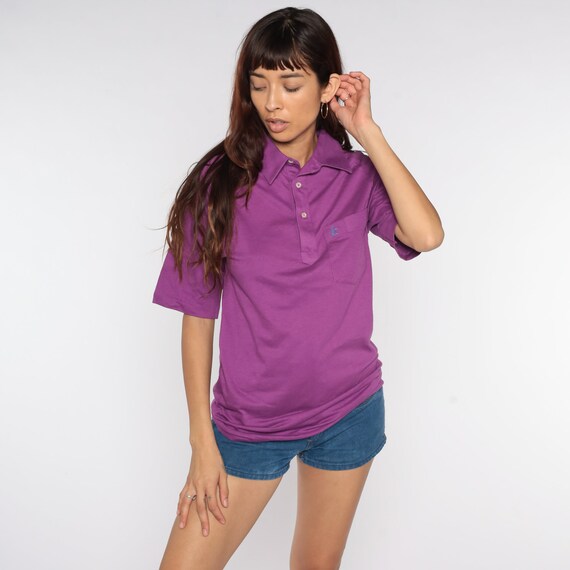Munsingwear Polo Shirt Purple PENGUIN 
