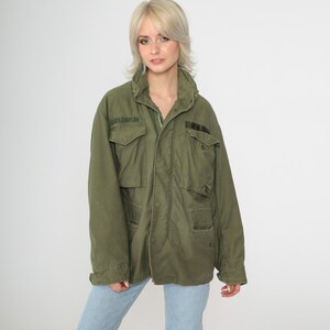 Vintage 60s US Army Field Jacket OG-107 Cotton Sateen Military 