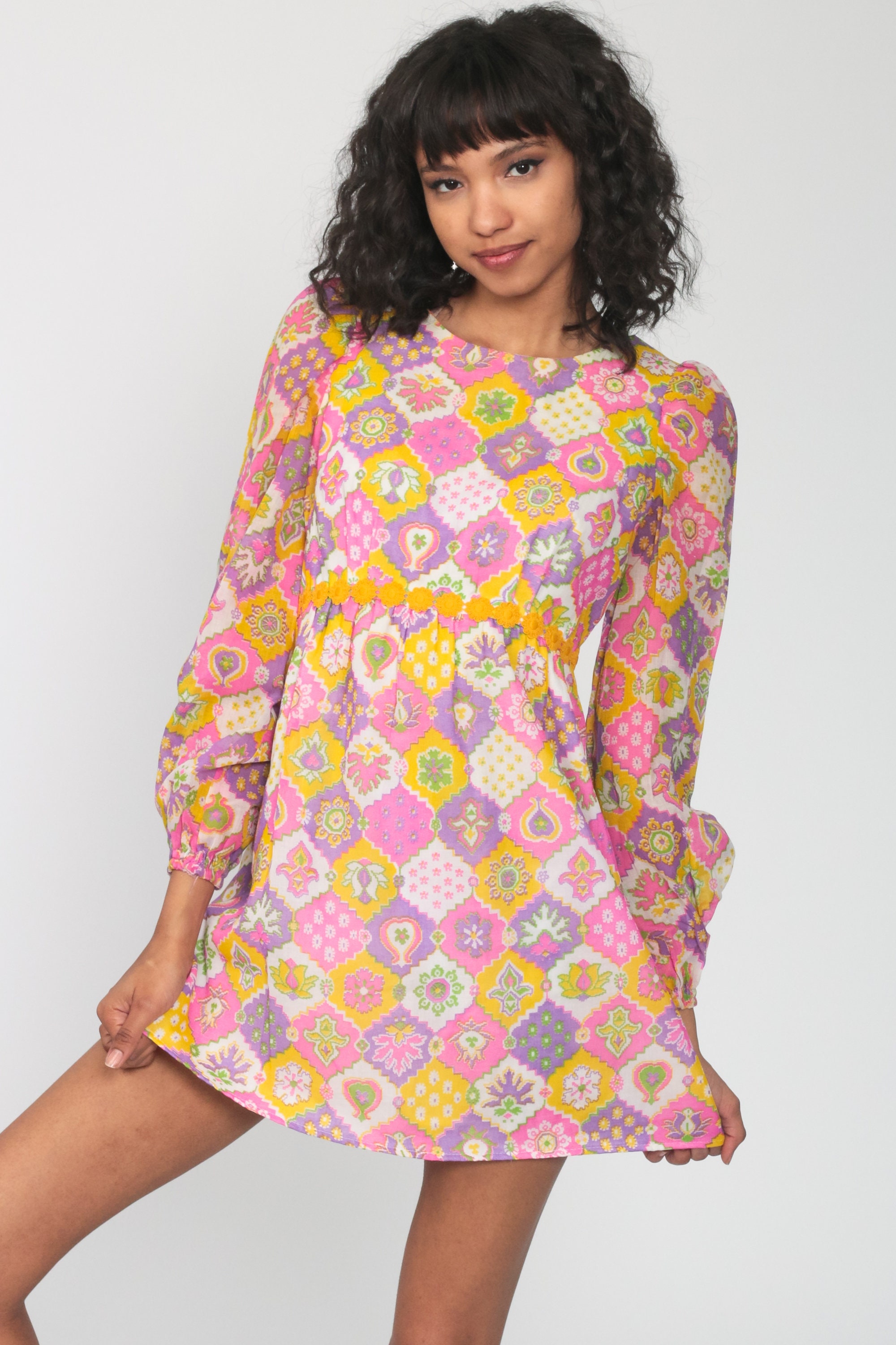 70s dress long sleeve