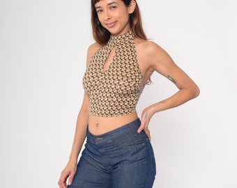 Women 90s Y2k Grunge Crop Top Goth Graphic Print Baby Tee