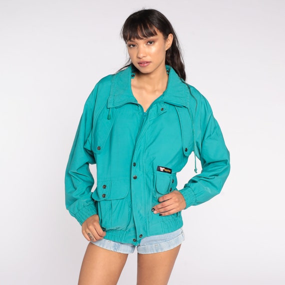 Turquoise Down Jacket Ski Jacket Green Goose Down… - image 4