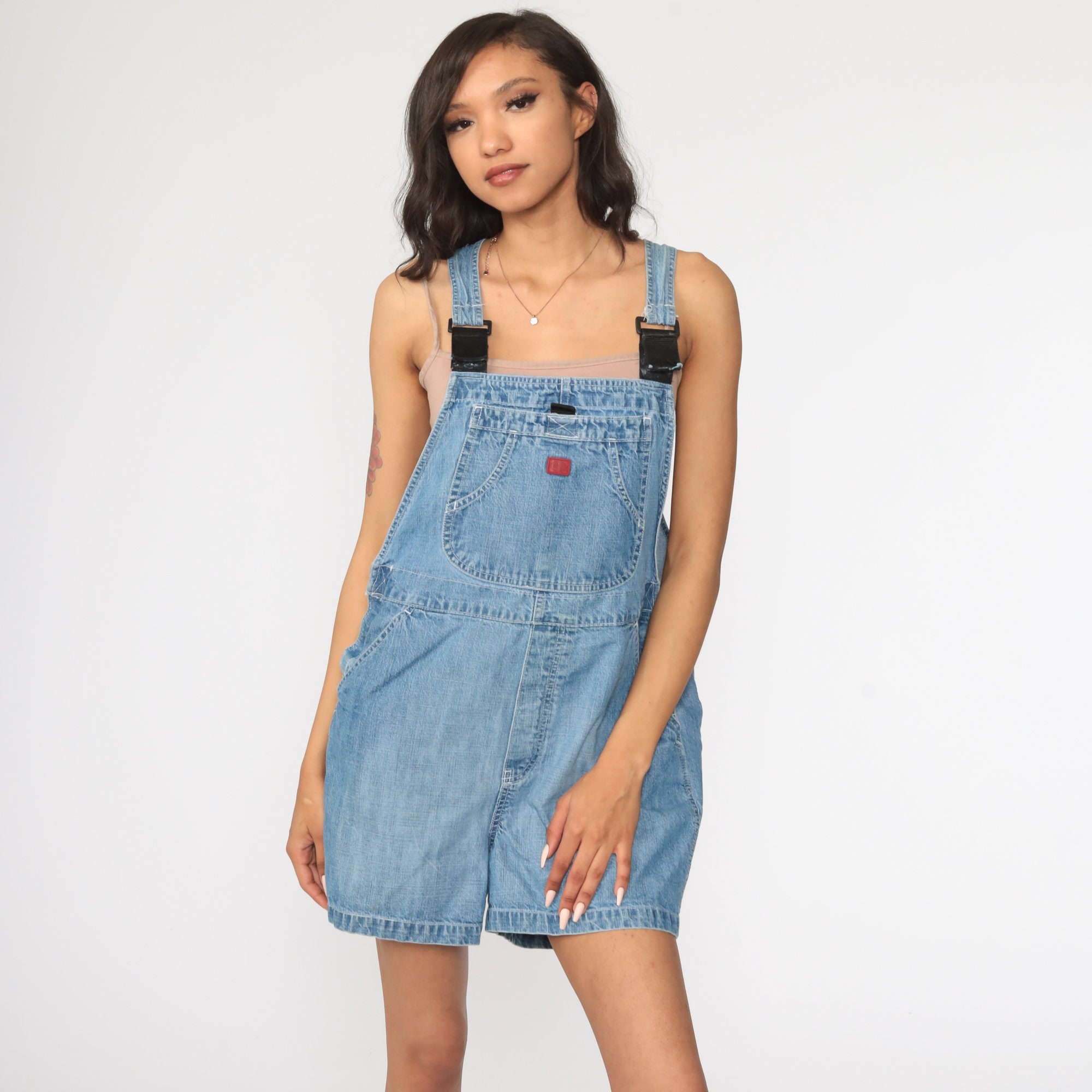 linen short overalls