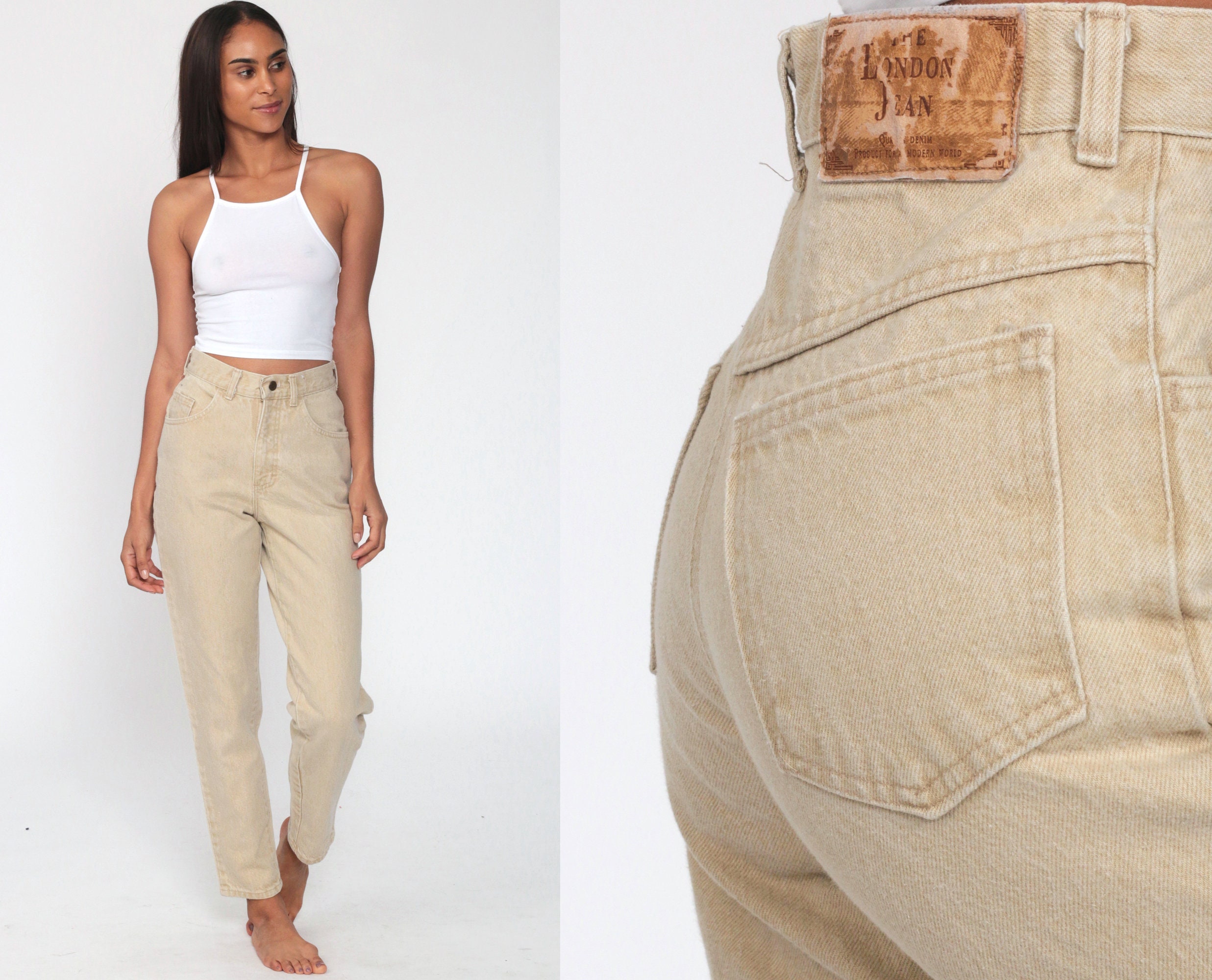 womens khaki mom jeans