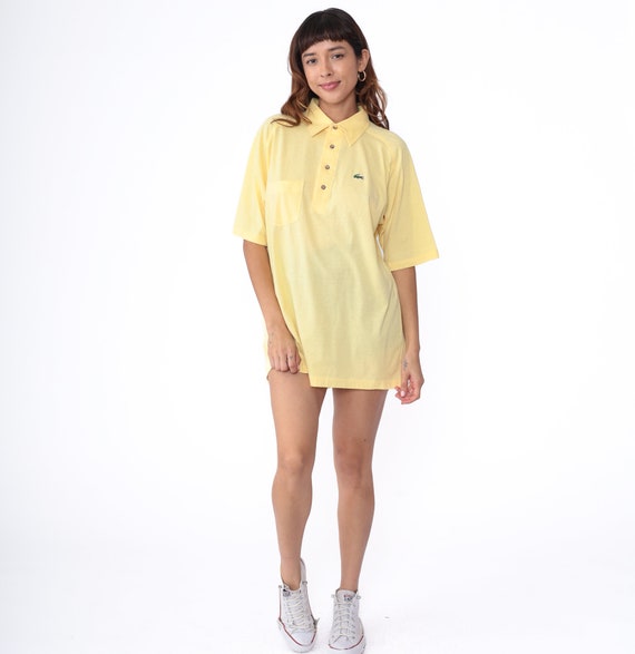 Yellow Lacoste Polo Shirt 90s Izod Collared Shirt… - image 3