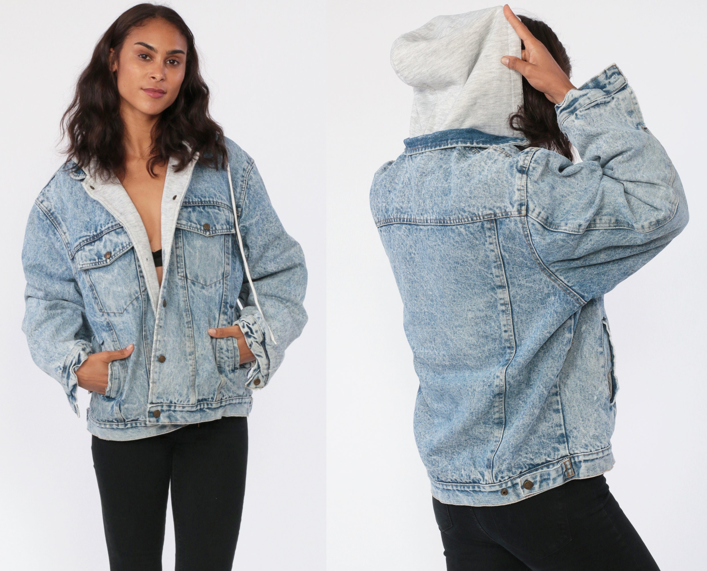 hoodie lined denim jacket