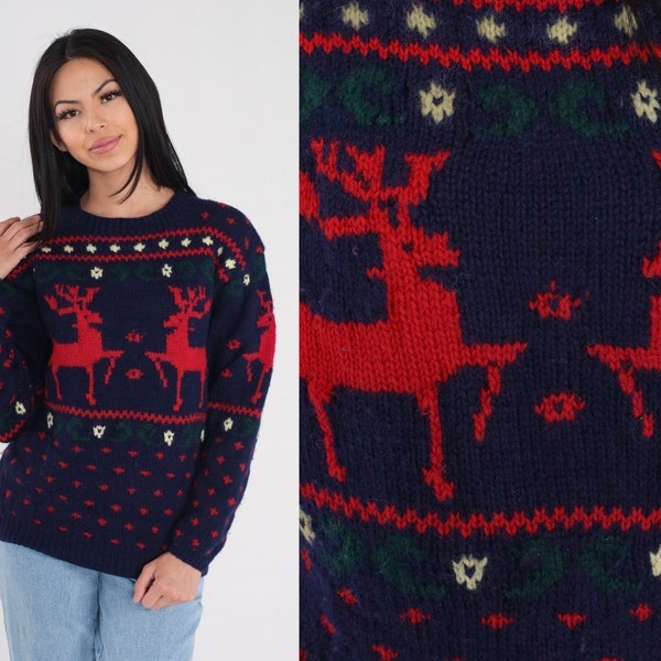 Reindeer Sweater - Etsy