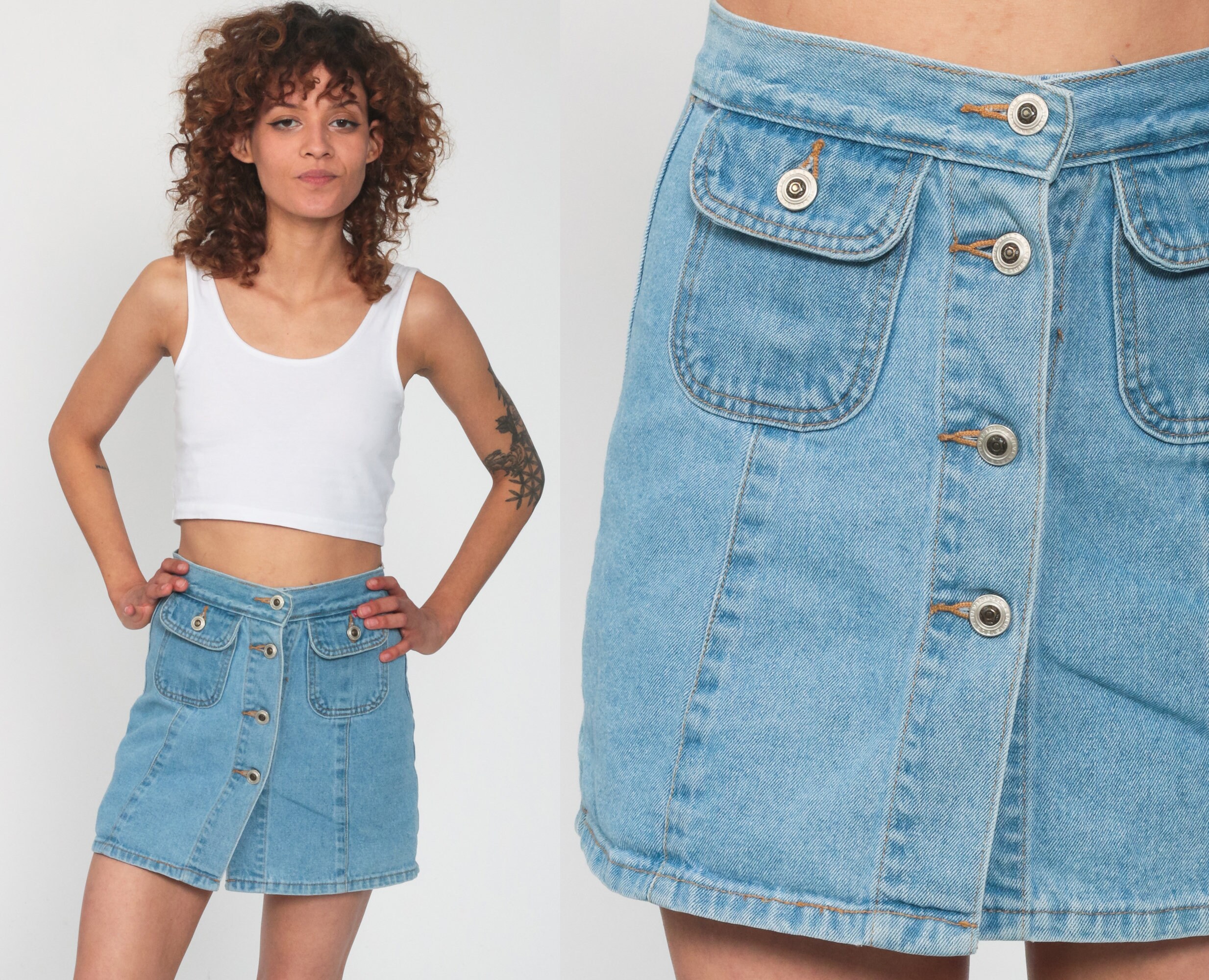 jean skirt 90s
