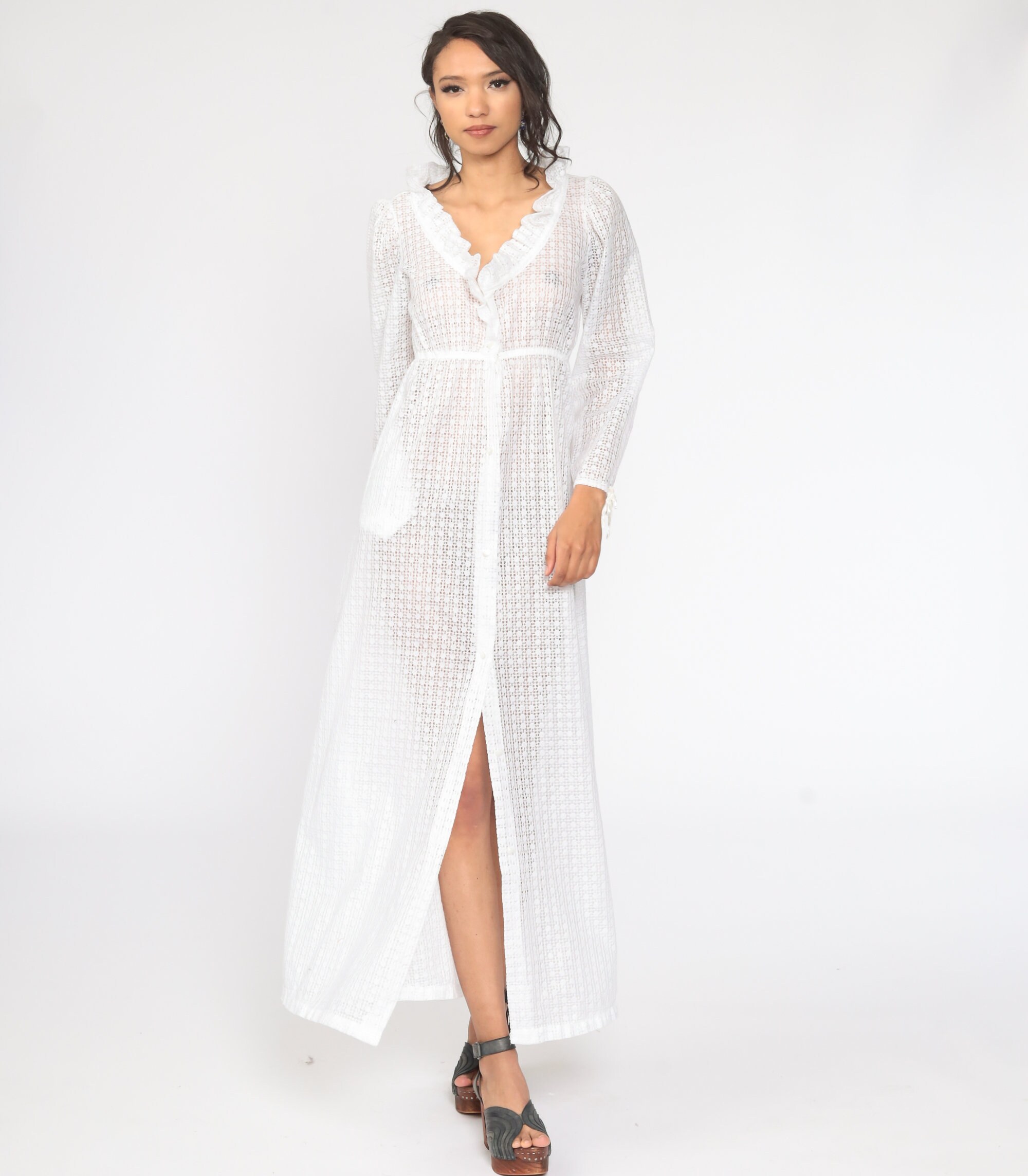 button up gown