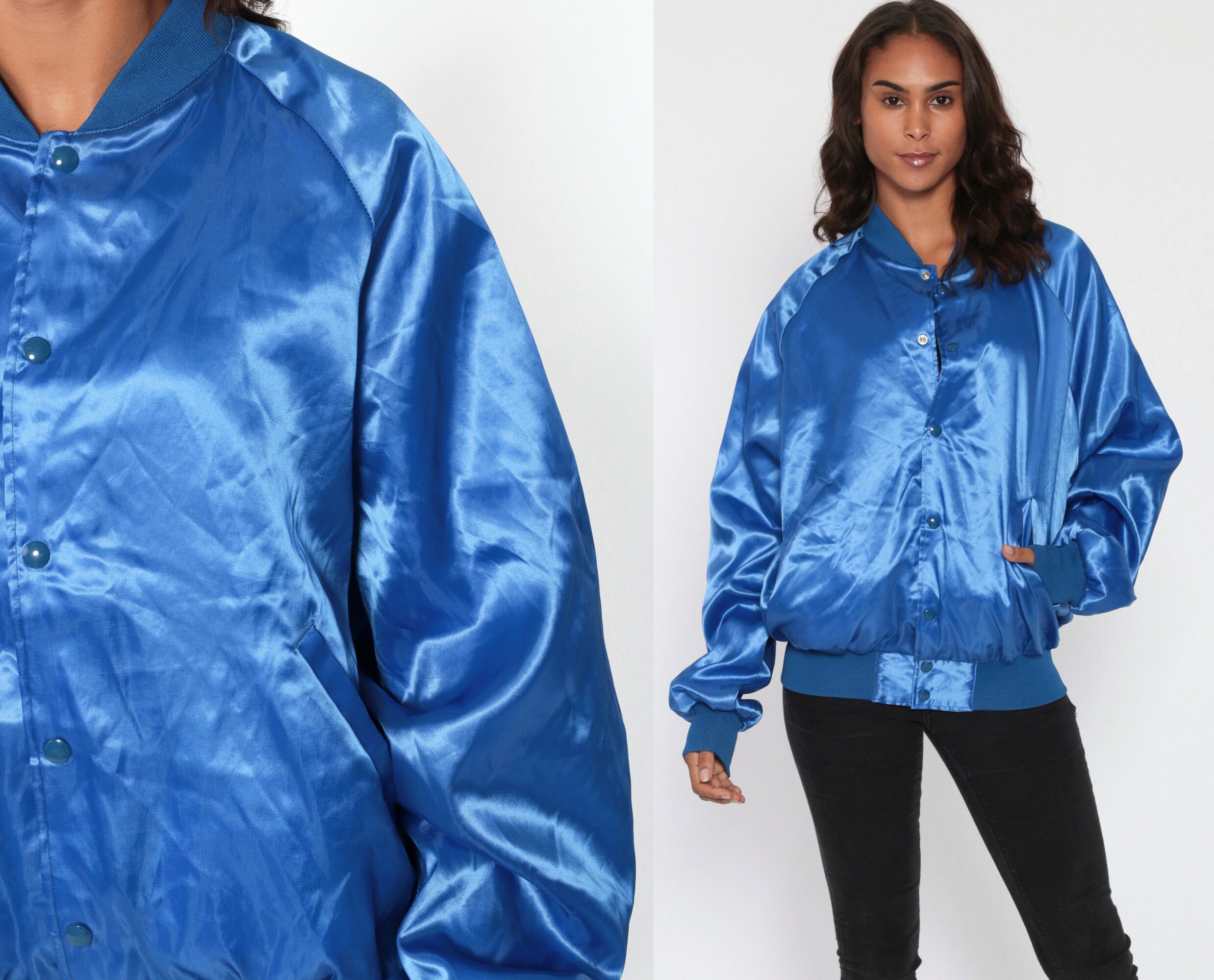 shiny baseball jacket
