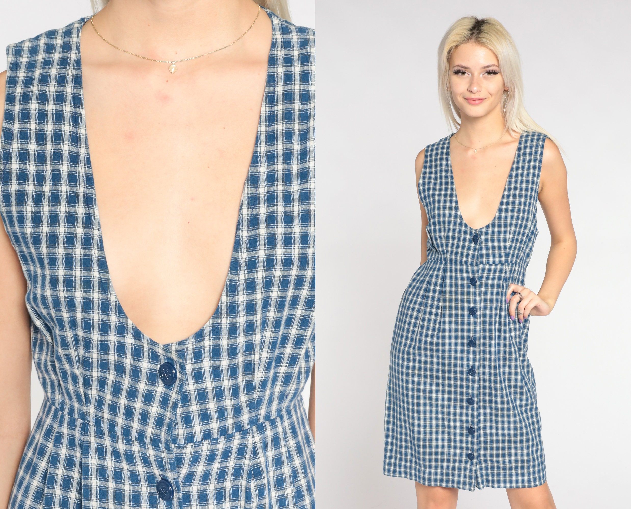 Plaid Jumper Dress - Etsy