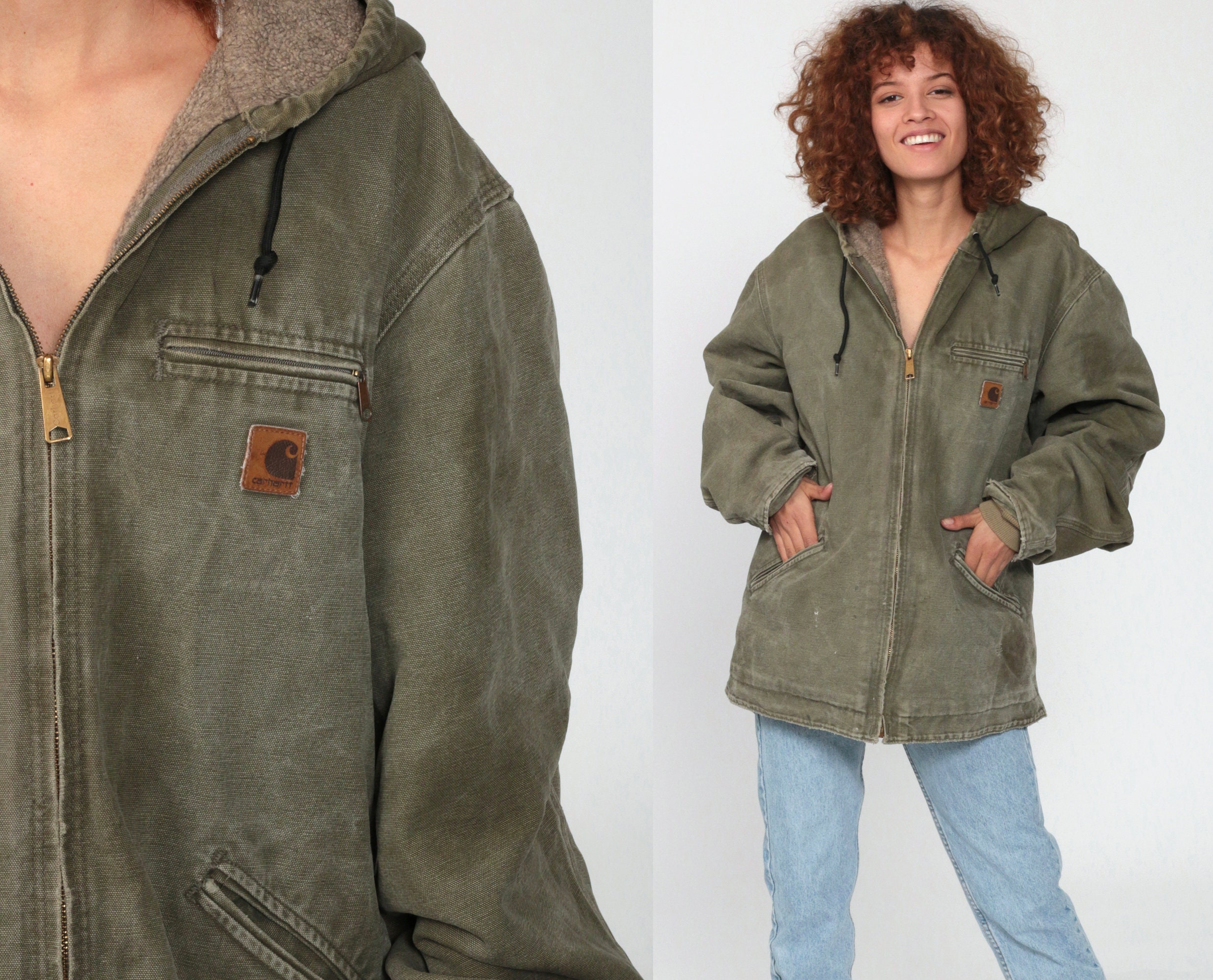 fleece lined carhartt hoodie