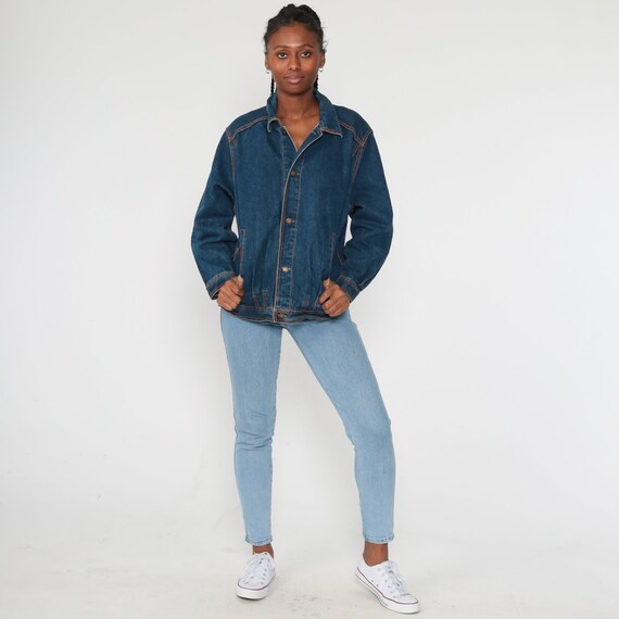 Gitano Jean Jacket 80s Denim Jacket 90s Grunge Biker Blue | Etsy