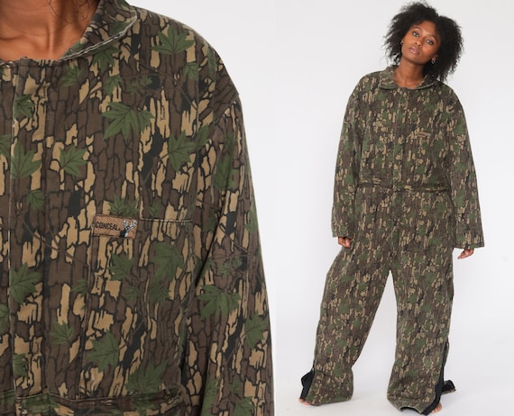Insulated Camo Jumpsuit Army Coveralls Distressed