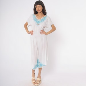 cutwork beaded embroidered woven maxi dress Chiapas de Corzo Dress main image 1
