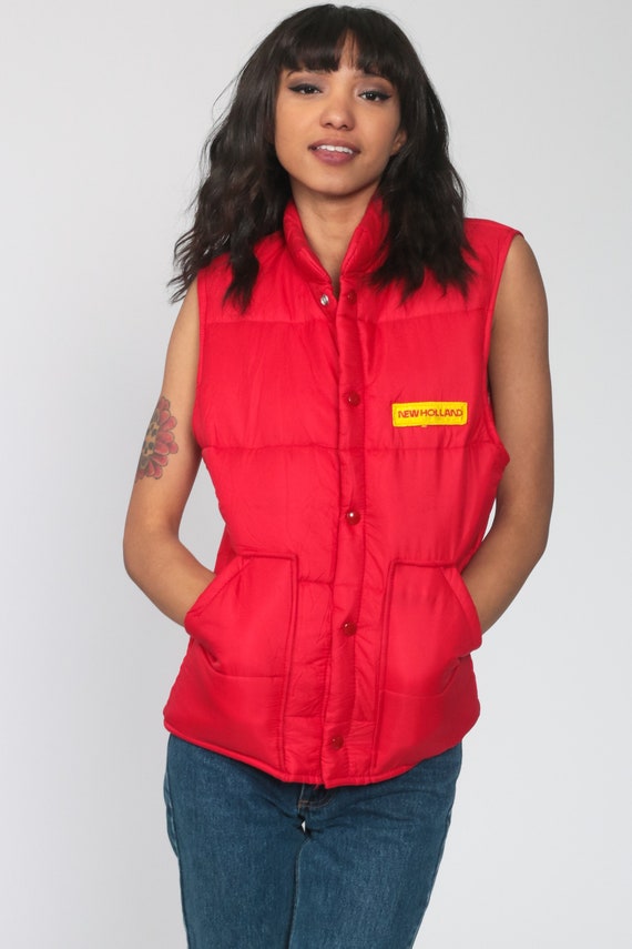 Red Winter Vest -- New Holland Sleeveless Jacket … - image 2