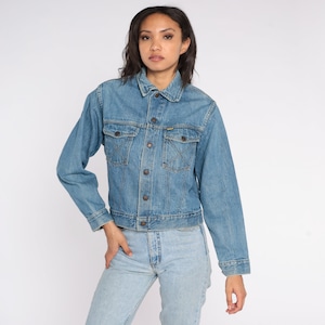 80s Denim Jacket Big Yank Jean Jacket Button Up Trucker Coat Retro Hipster Normcore Basic Biker Vintage 1980s Streetwear Extra Small XS