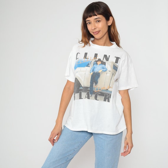 90s Clint Black Tour Shirt Killin Time Country Music Concert Tee White Cotton Vintage Band Merch Short Sleeve Music Tee Extra Large XL