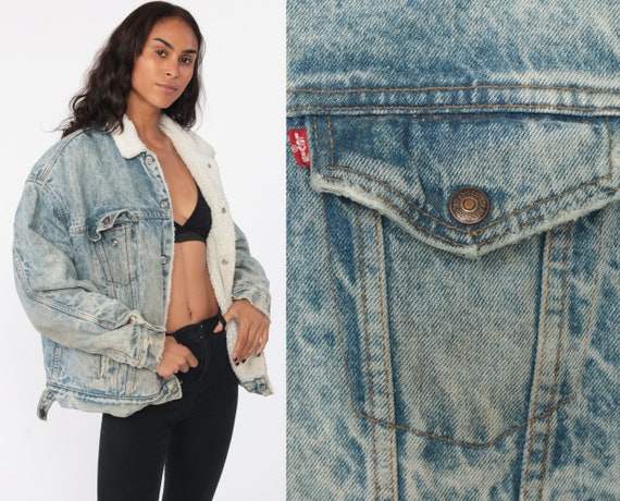 levi's fleece jean jacket