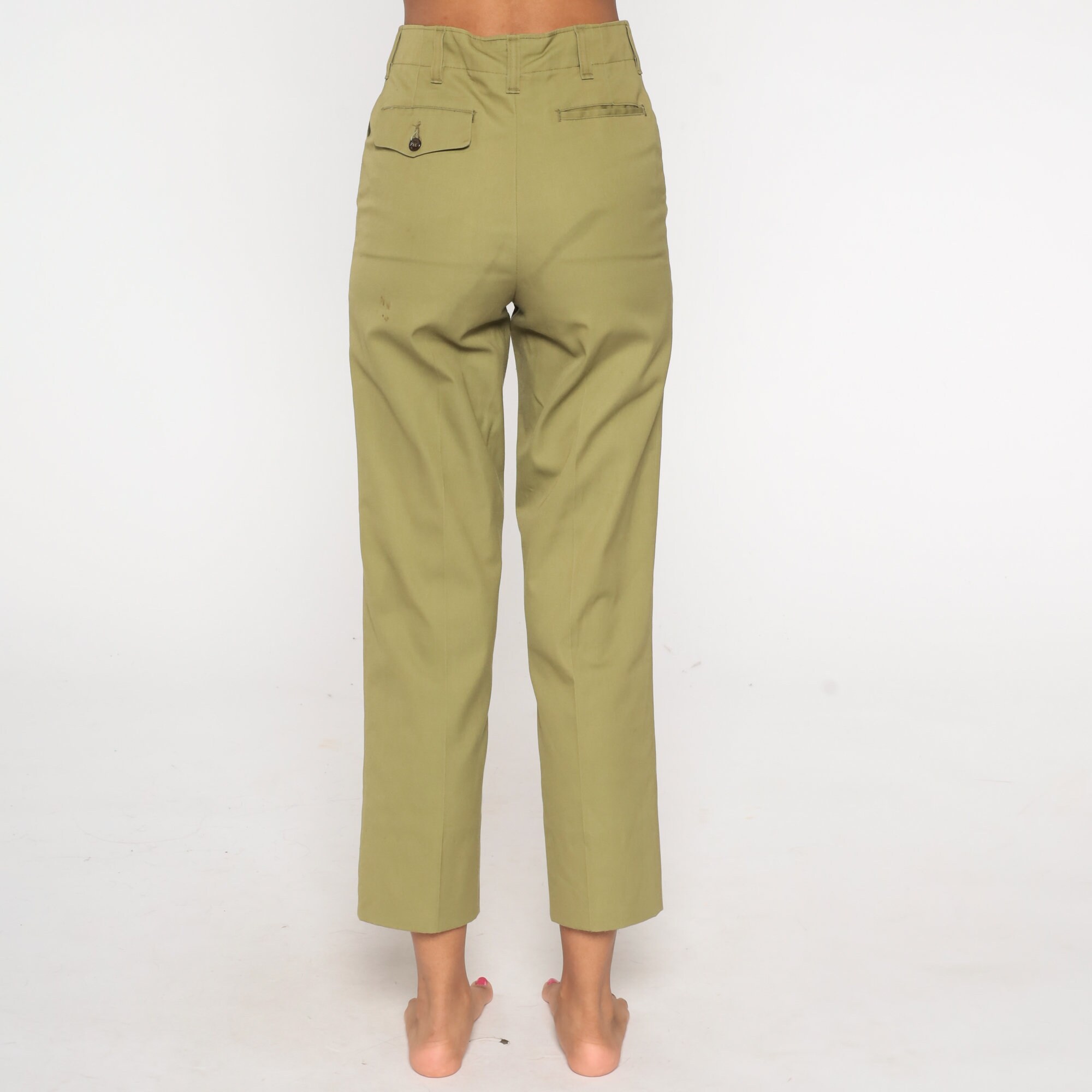 Boy Scout Pants Olive Green Pants Army High Waisted Combat 80s Etsy