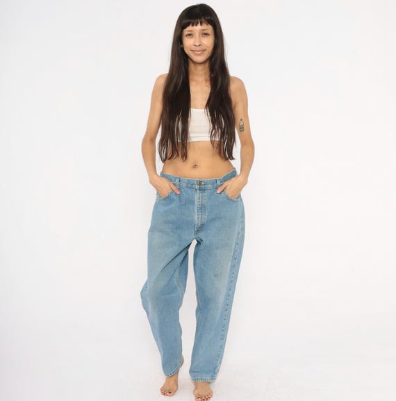 Carhartt Denim Jeans 2000s Light Wash Blue Relaxed Fit Straight Leg Cotton Workwear Stonewash Work Pants Streetwear Trousers Extra Large XL