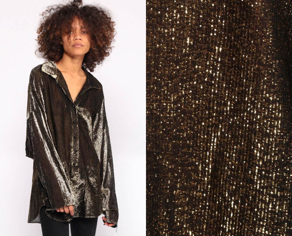 sheer gold blouse