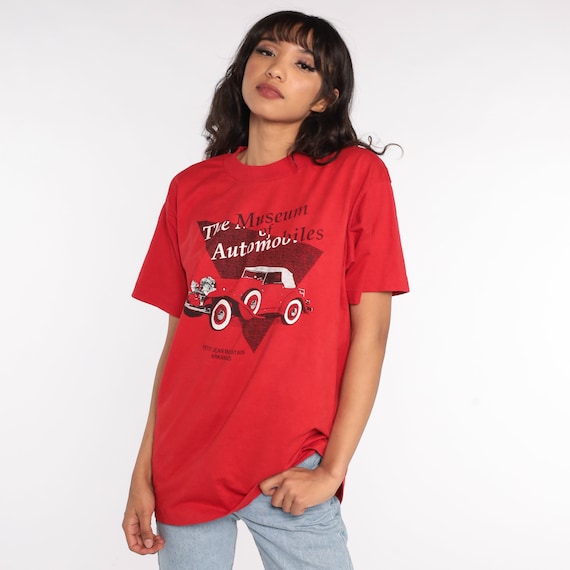 Museum of Automobiles Shirt Car Shirt 80s Petit Jean Mountain Tshirt Classic Cars Antique Car Tee 1980s Graphic Print T Shirt Small Medium