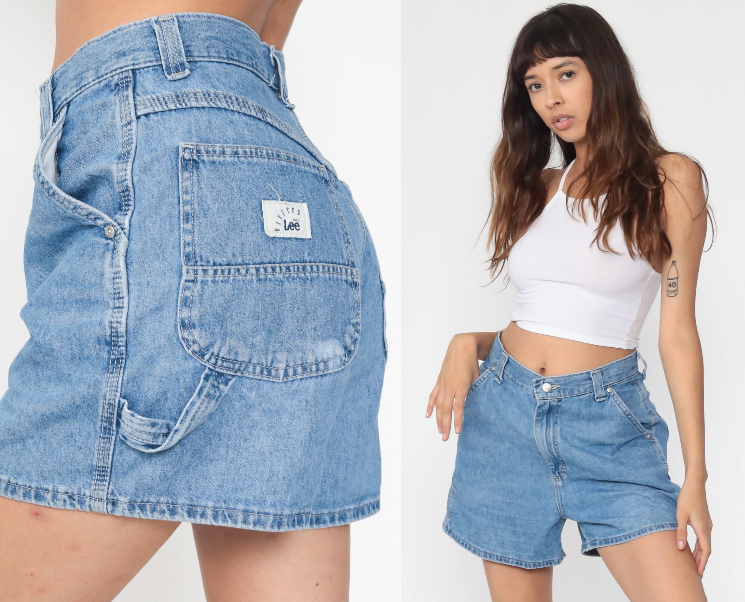 lee blue jean shorts