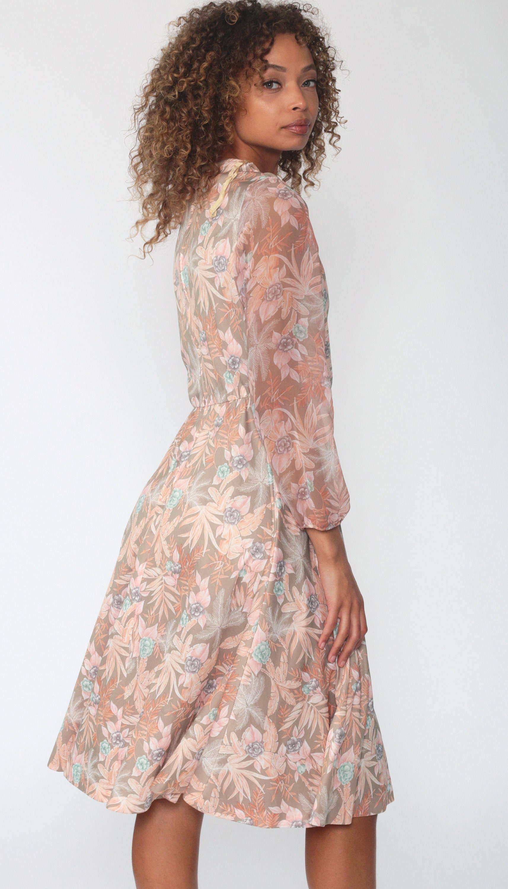 70s dress long sleeve