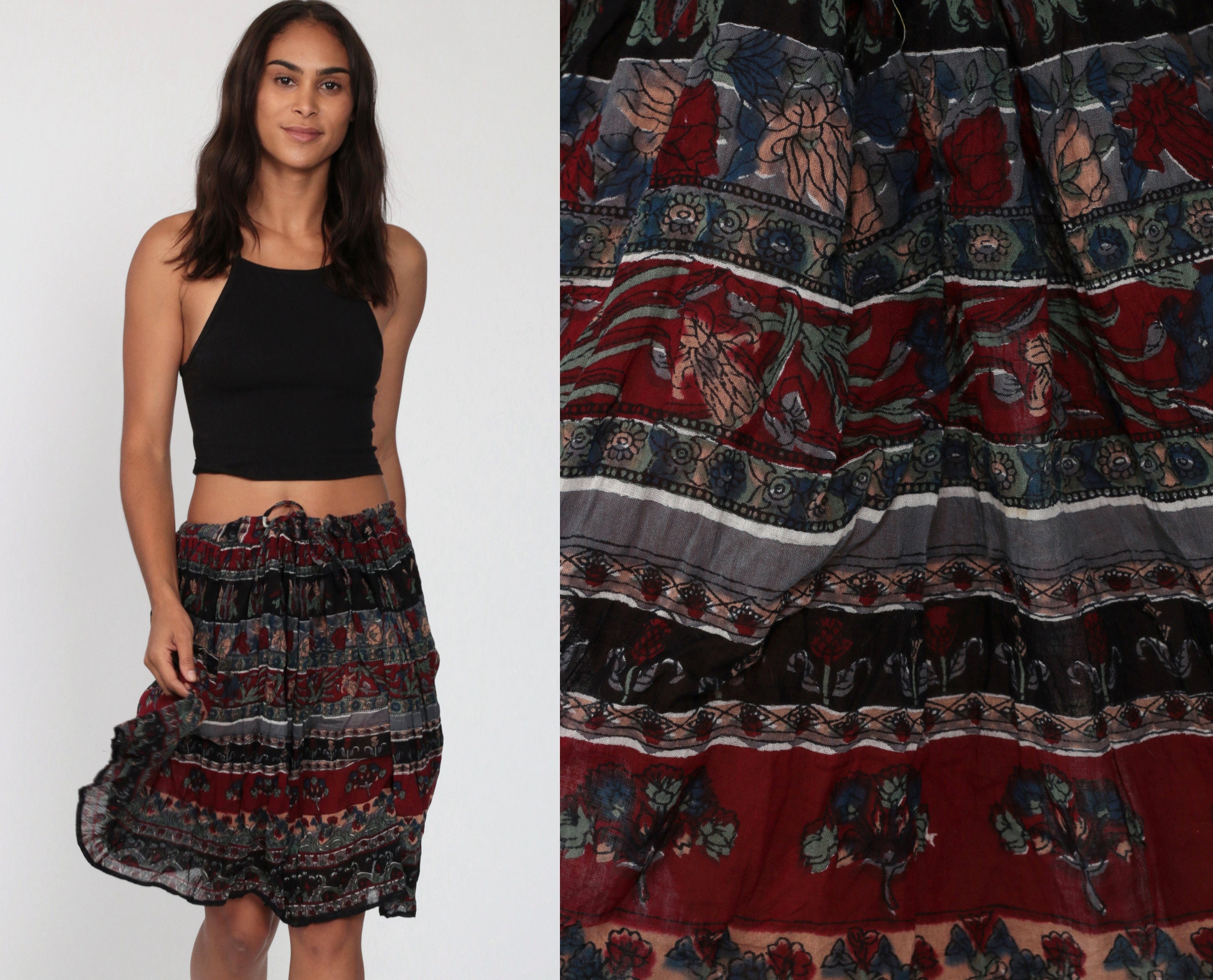 90s boho skirt