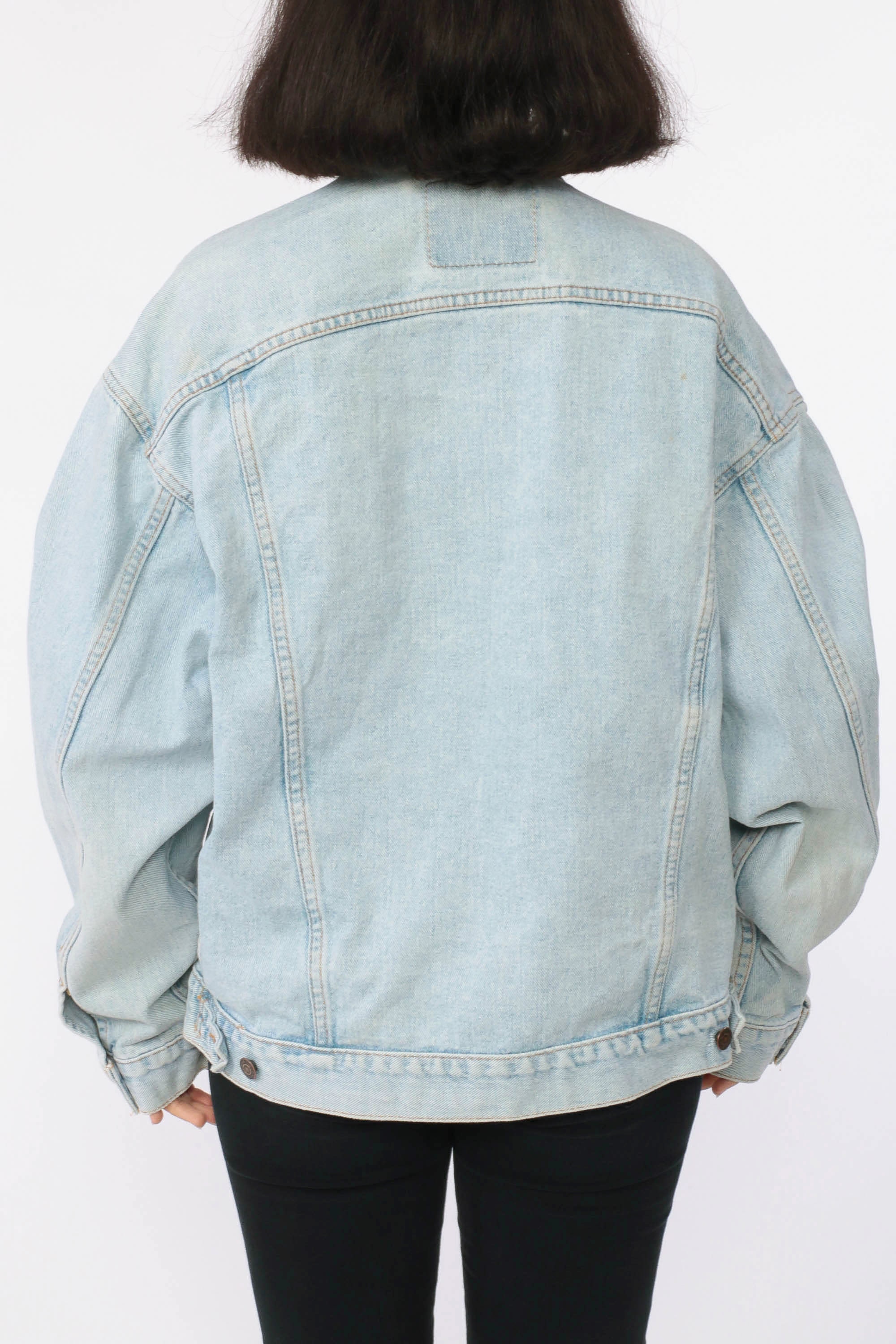 Levis Denim Jacket Large Trucker Jean Jacket 90s Denim Jacket Light Blue Levi Coat Oversized