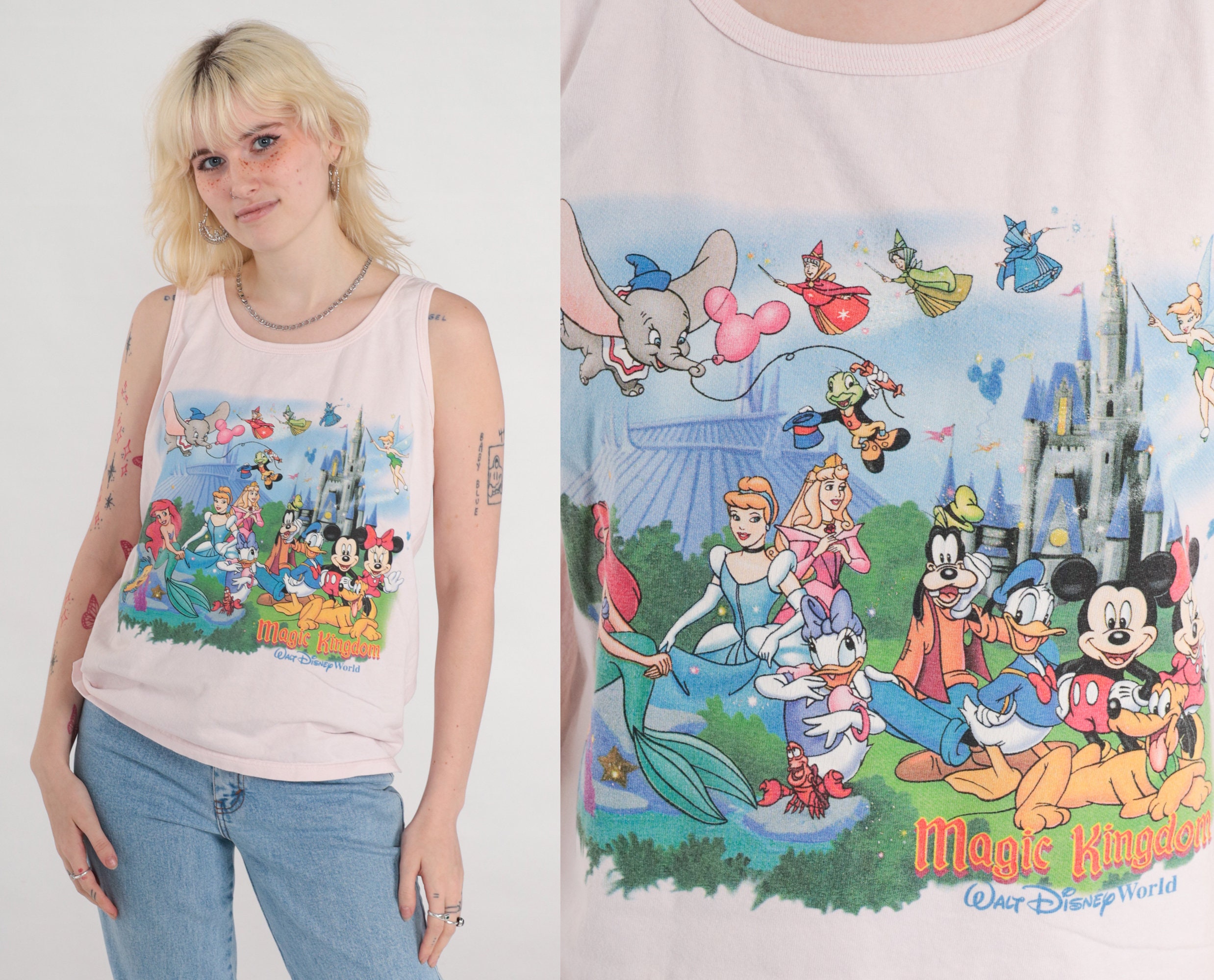 90s Disney Tank Top Walt Disney World Magic Kingdom Shirt 90s Disney Tank Top Walt Disney World Magic Kingdom Shirt
