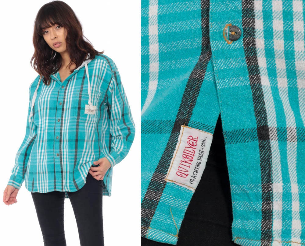 quiksilver flannel hoodie